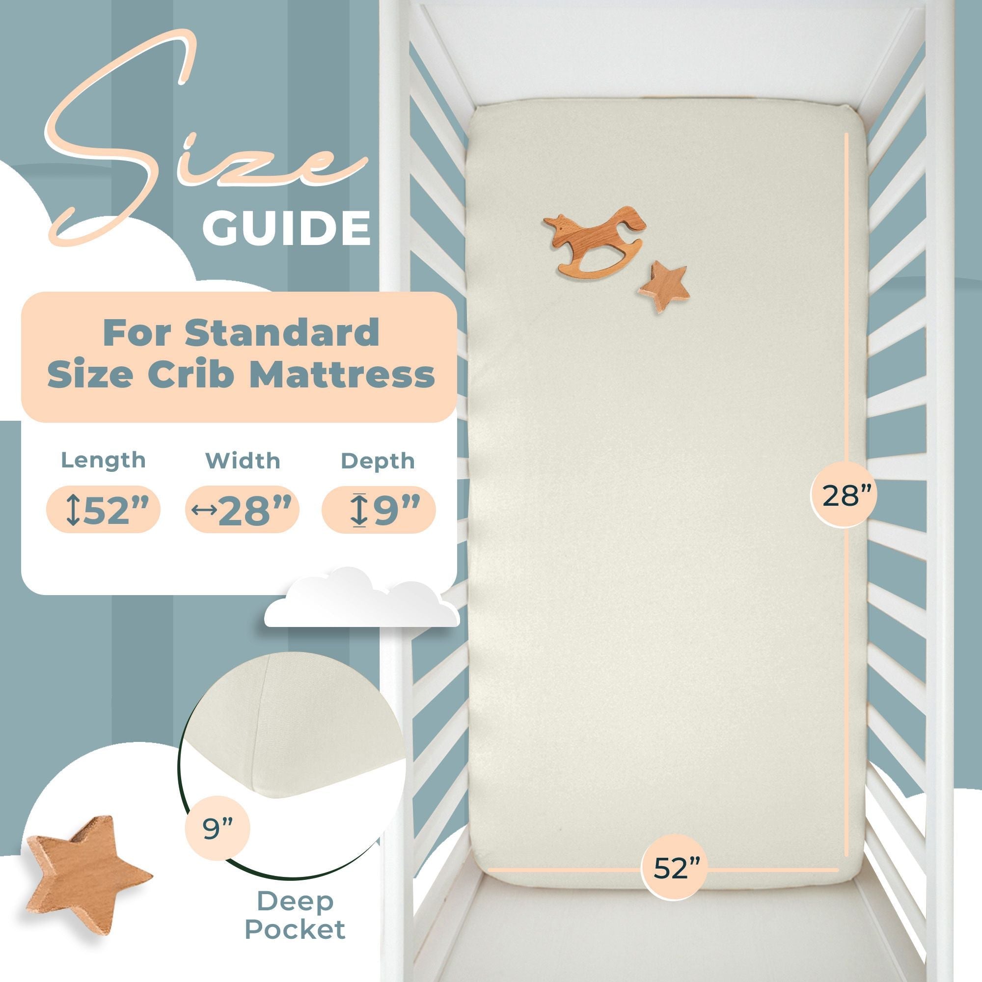 Nyte Nyte Bamboo Fitted Crib Sheet