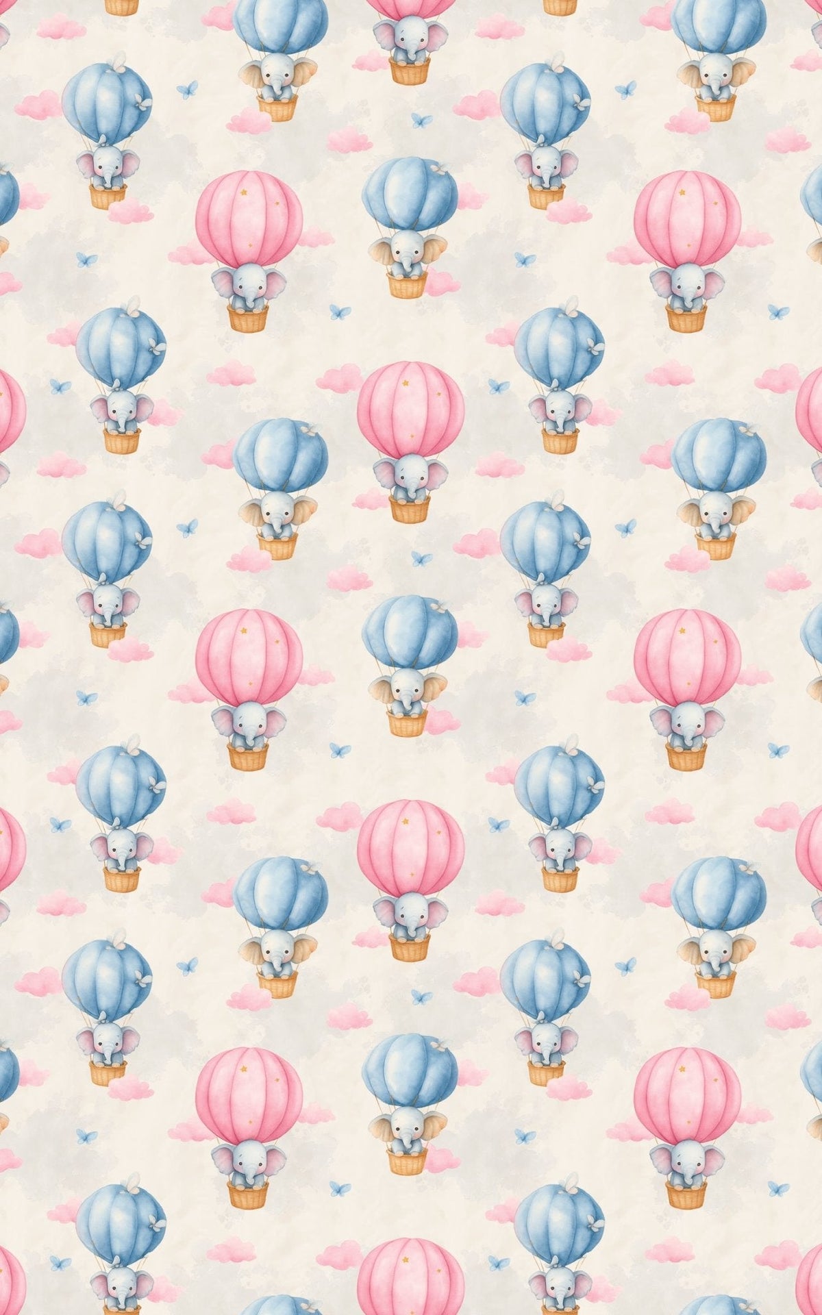 Whimsical Elephants In The Sky Wrapping Paper