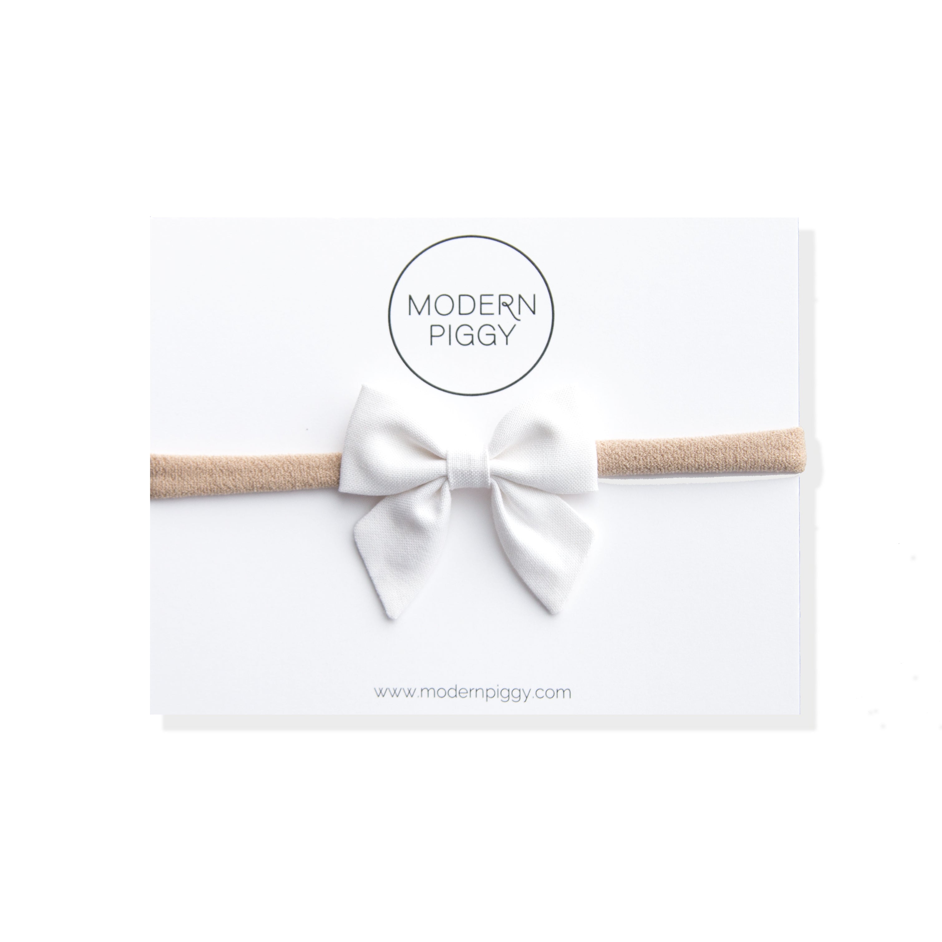 True White | Mini Piggy Bow