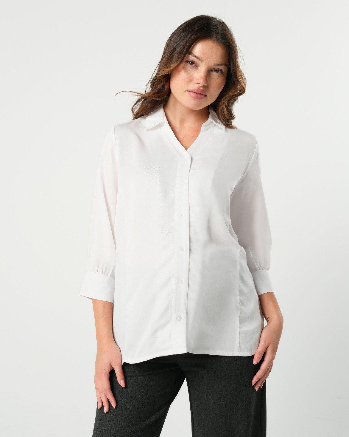 No-gap Maternity Nursing Button Down Shirt (regular & Petite)