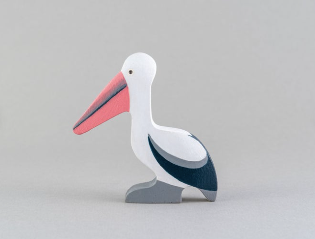 Mikheev Handmade Wood Pelican Statue