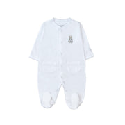 Pima Teddy Footie, White