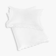Scalloped Starlight Toddler Duvet - White
