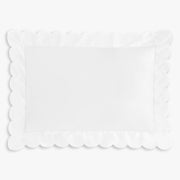 Scalloped Starlight Toddler Pillow - White