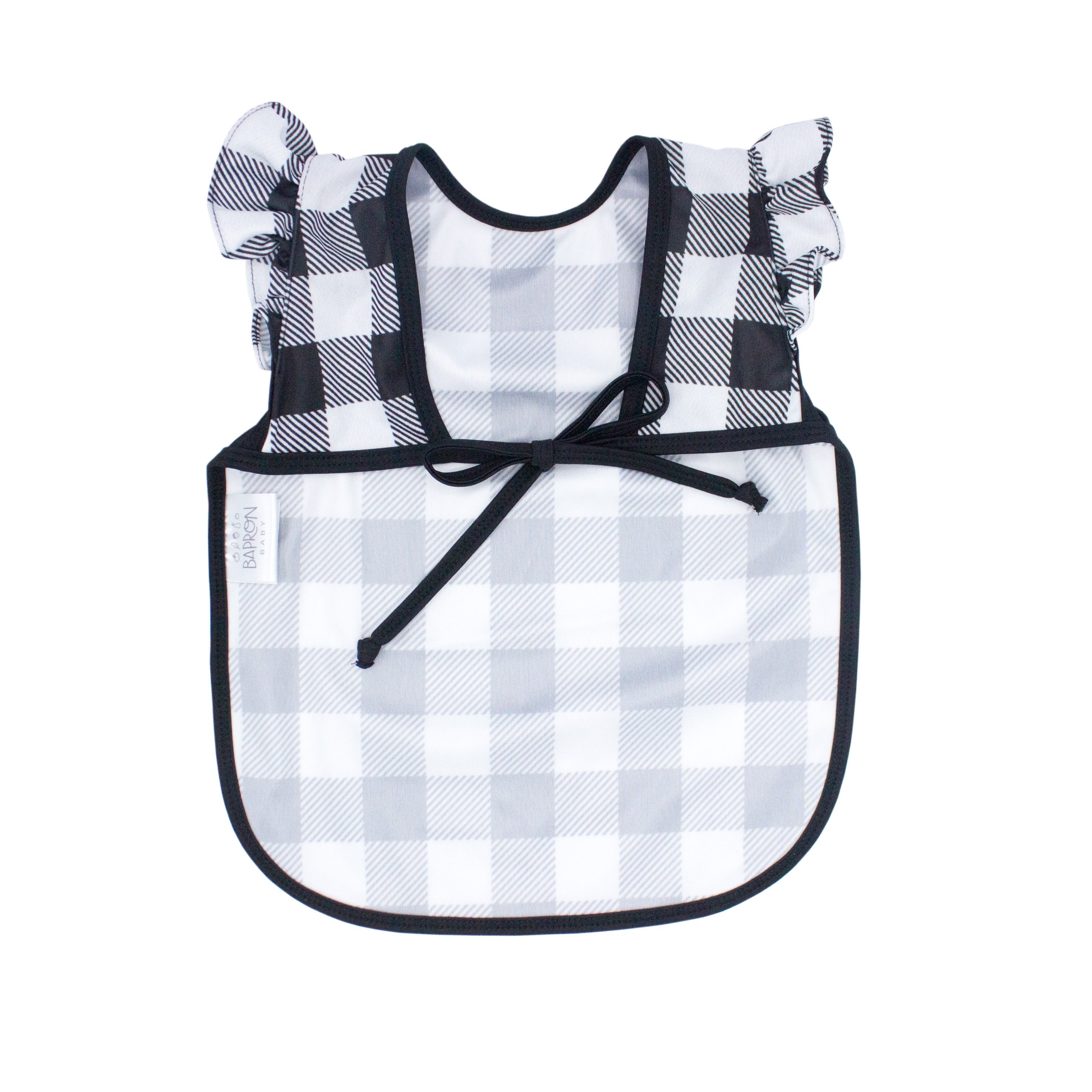 White Buffalo Plaid Flutter Bapron