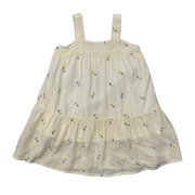 Girls Wide Strap Dress In Embroidery Floral
