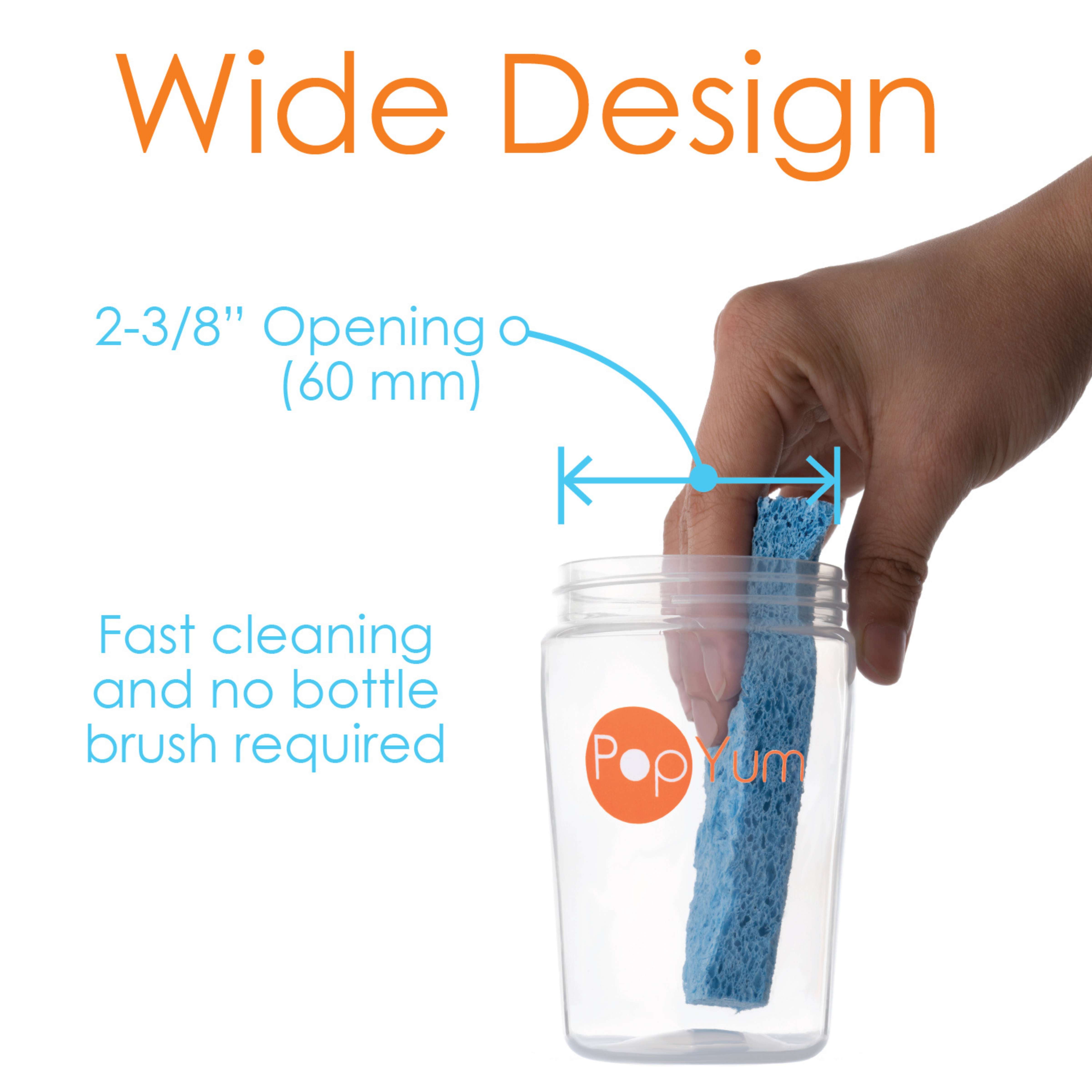 Popyum 9oz Anti-colic Baby Bottle For Breast And Formula Feeding, 3-pack, Orange, #2 Medium Flow Nipples