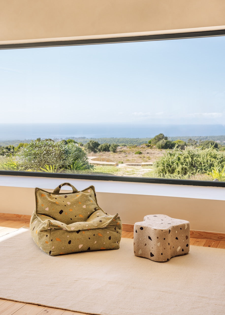 Terrazzo Sand Cloud Pouffe