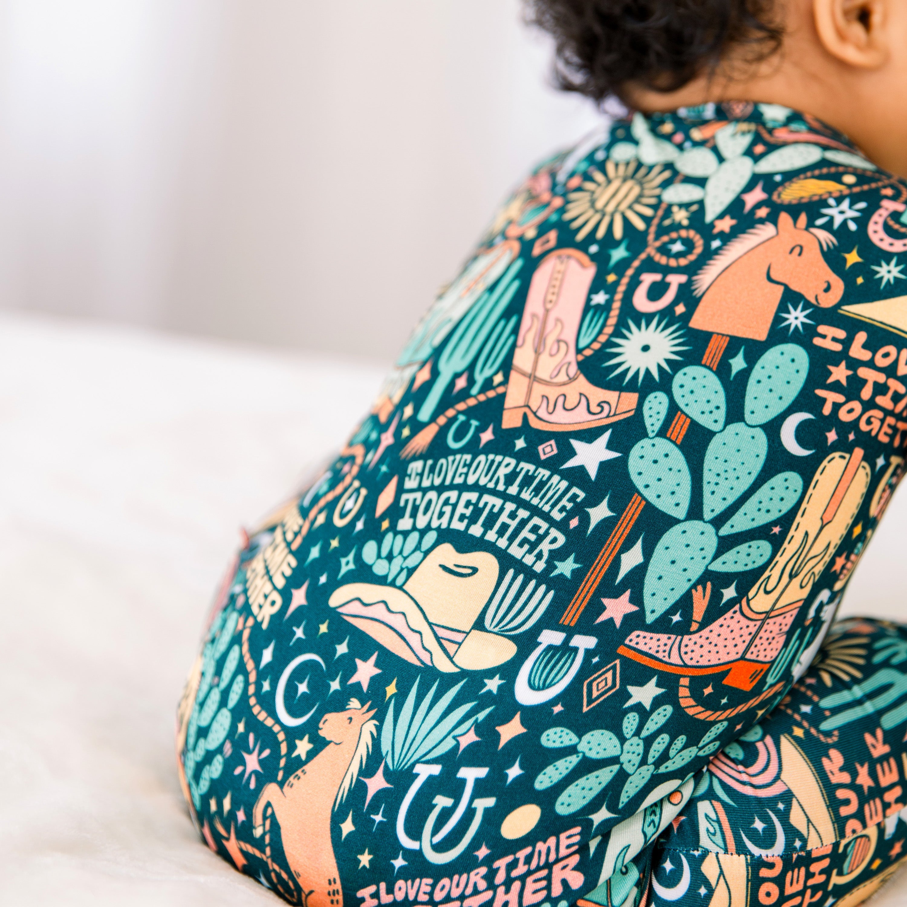 The Second-skin Footless Romper | Wild West | "i Love Our Time Together"