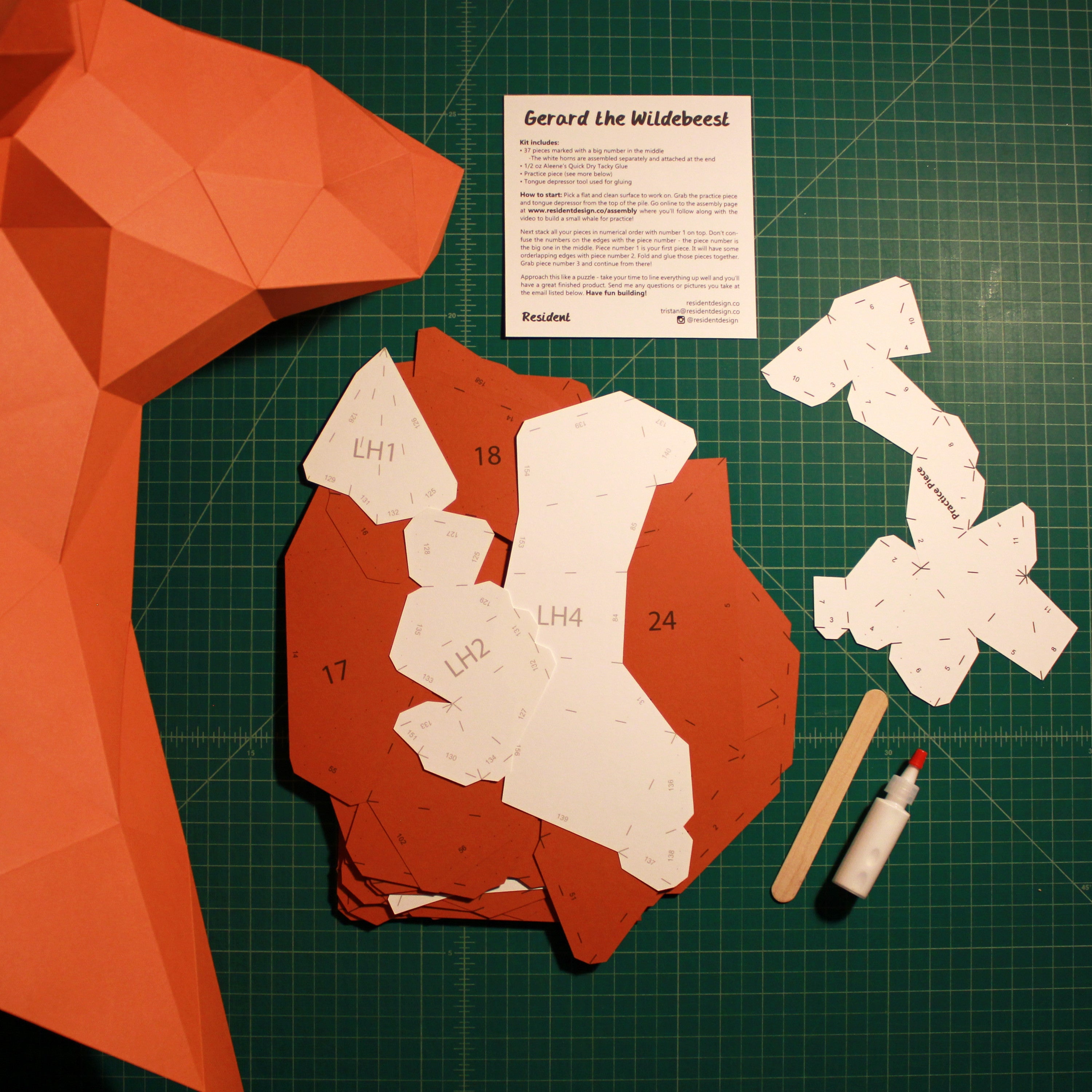 Gerard The Wildebeest | Diy Paper Craft Animal Kit