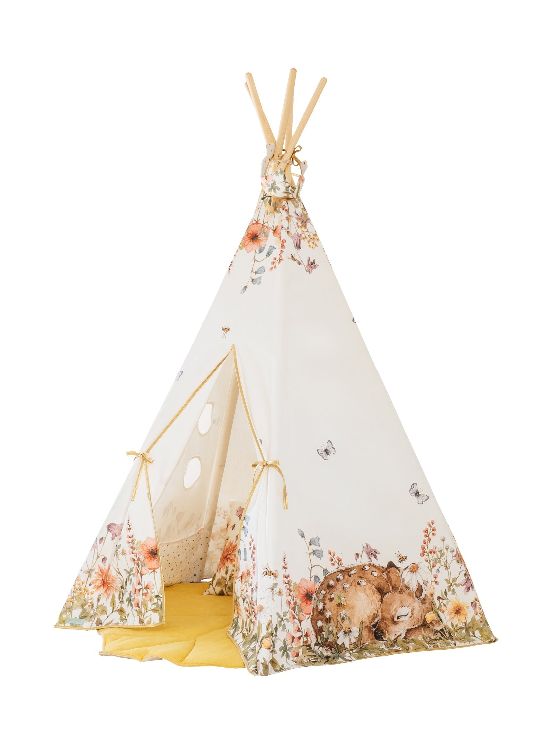 wildflowers Teepee And Powder Pink - Leaf Mat Set