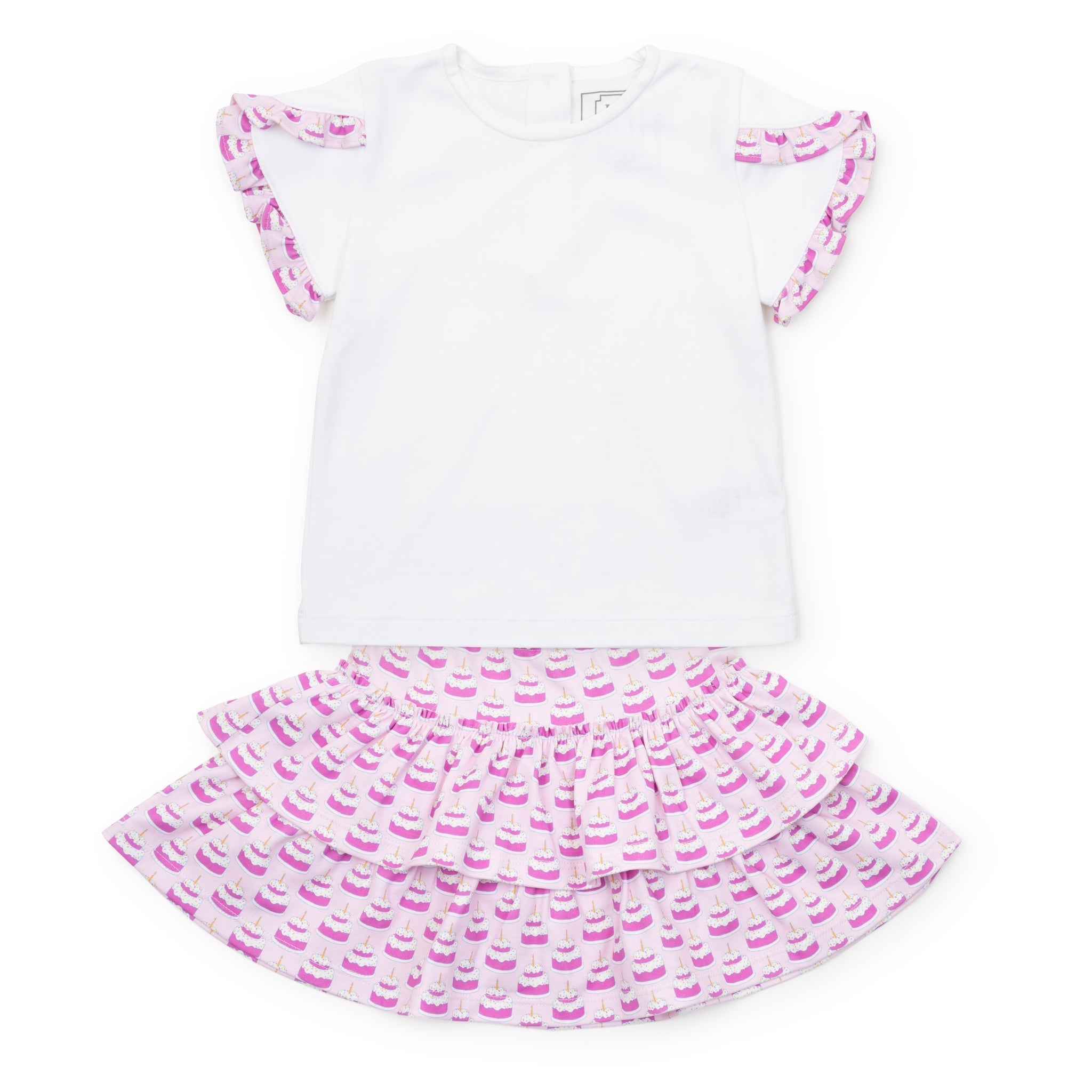 Winnie Girls' Skirt Set - Birthday Cake Pink