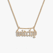 Witchy Nameplate Cuban Necklace