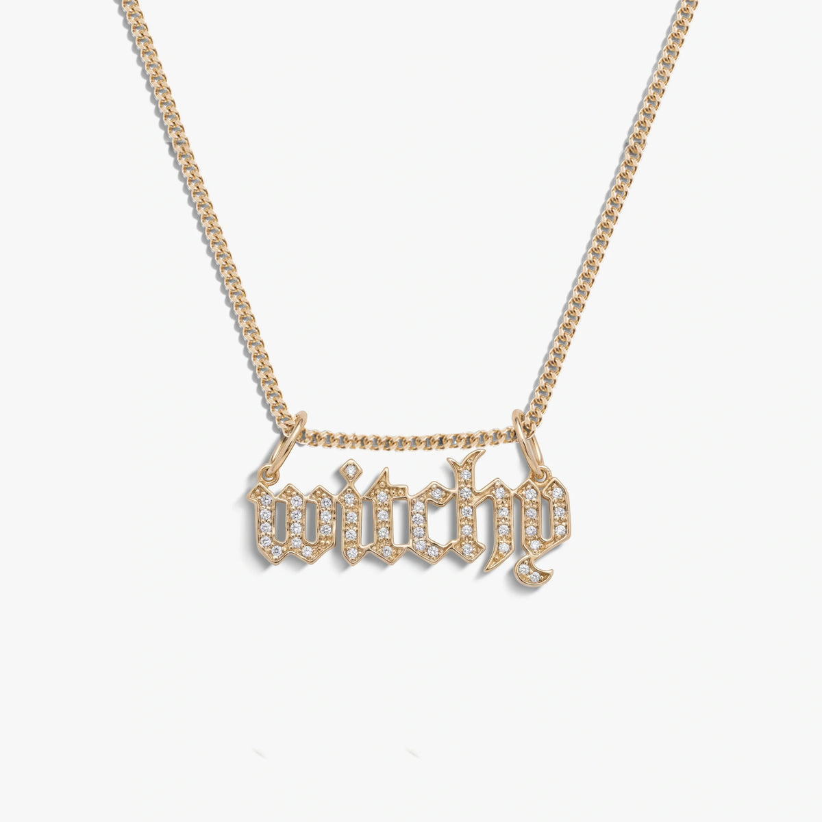 Witchy Nameplate Cuban Necklace