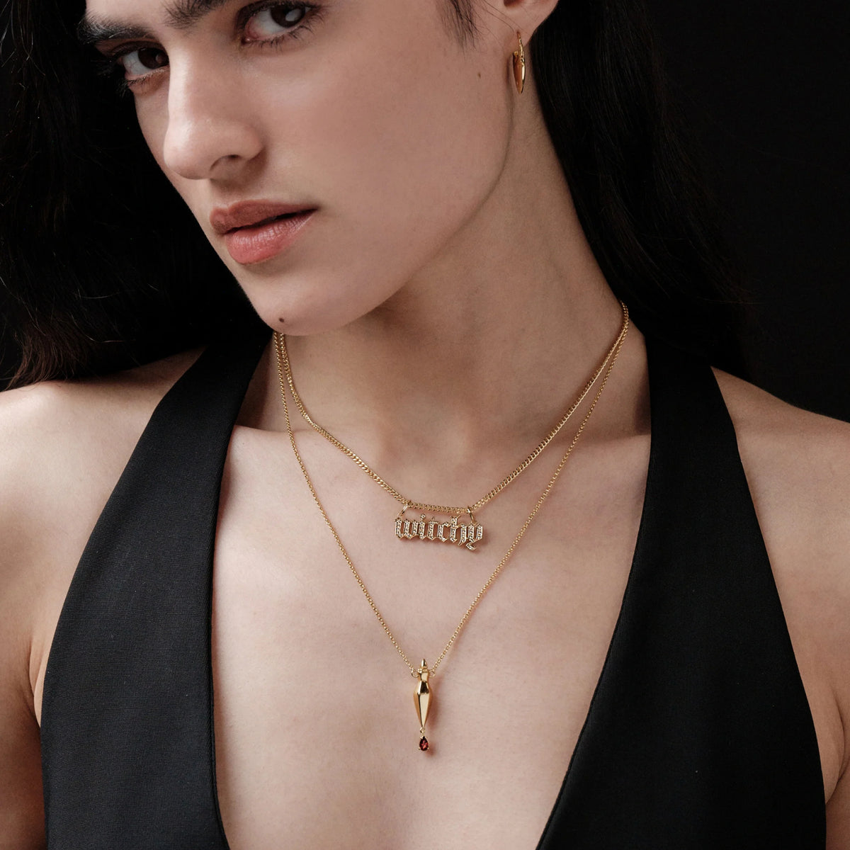 Witchy Nameplate Cuban Necklace