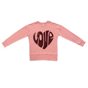 Womens Pullover Love In Rose Brown