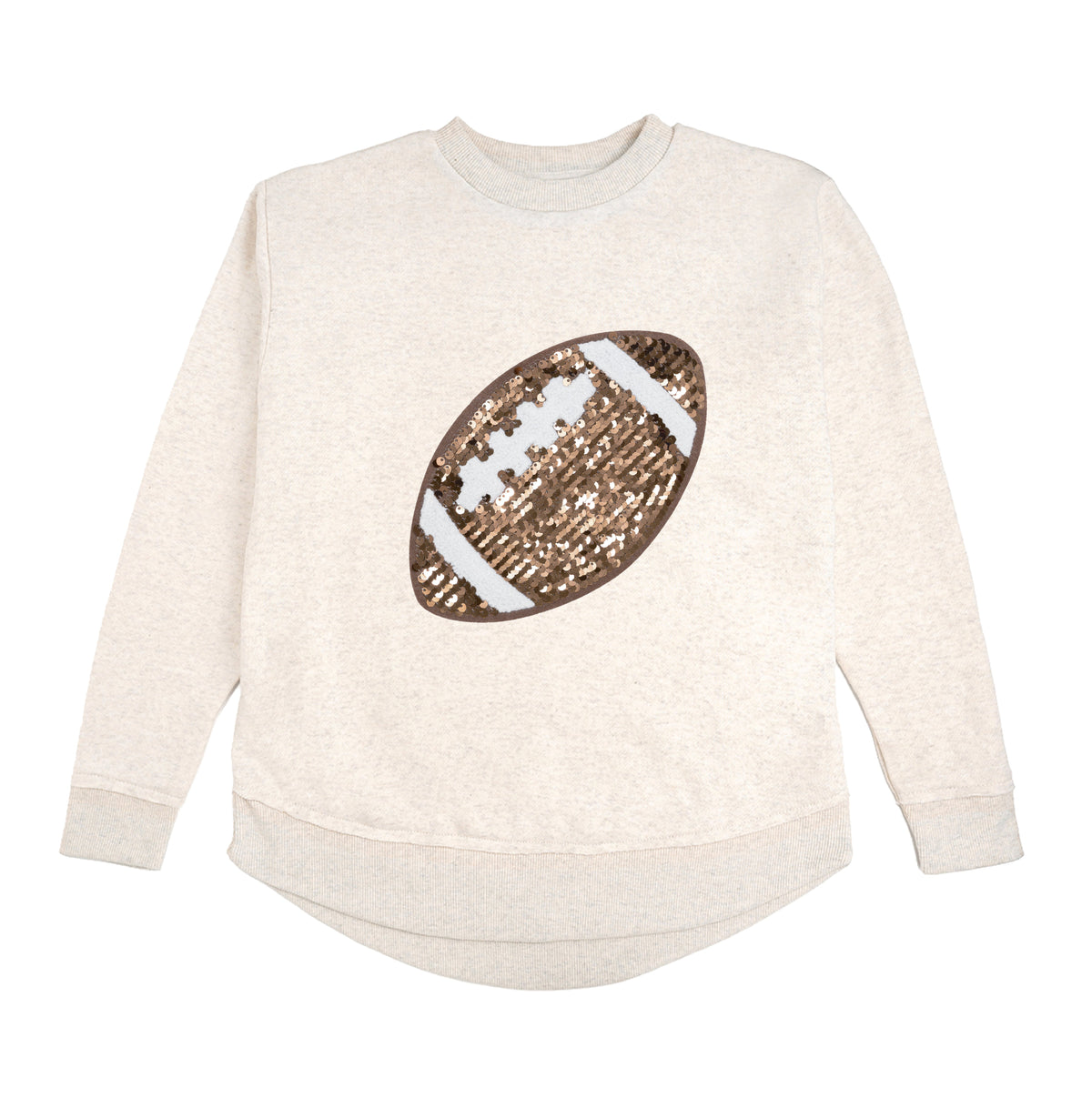 Game Day Football Sequin Patch Women's Sweatshirt