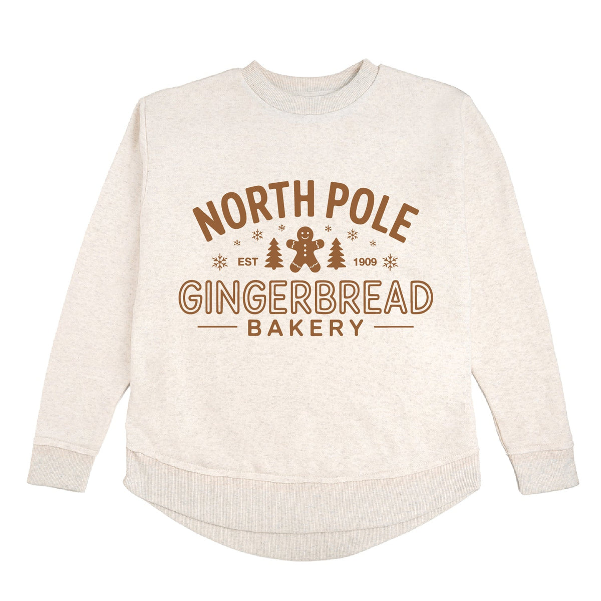 North Pole Gingerbread Christmas Women's Sweatshirt
