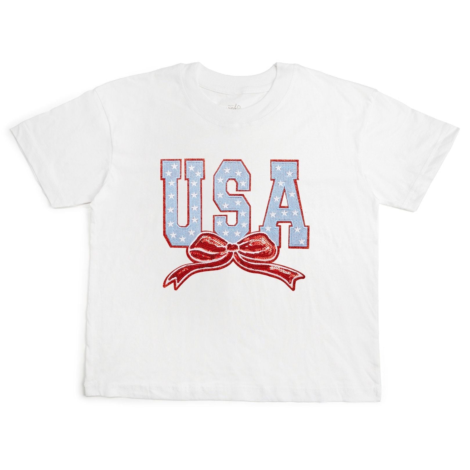 Usa Stars & Bow Patch Women's Short Sleeve T-shirt