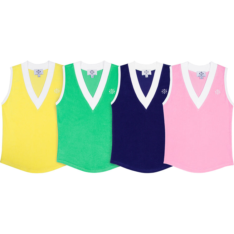 Women's Andy Cohen Mint Terry Tennis Vest