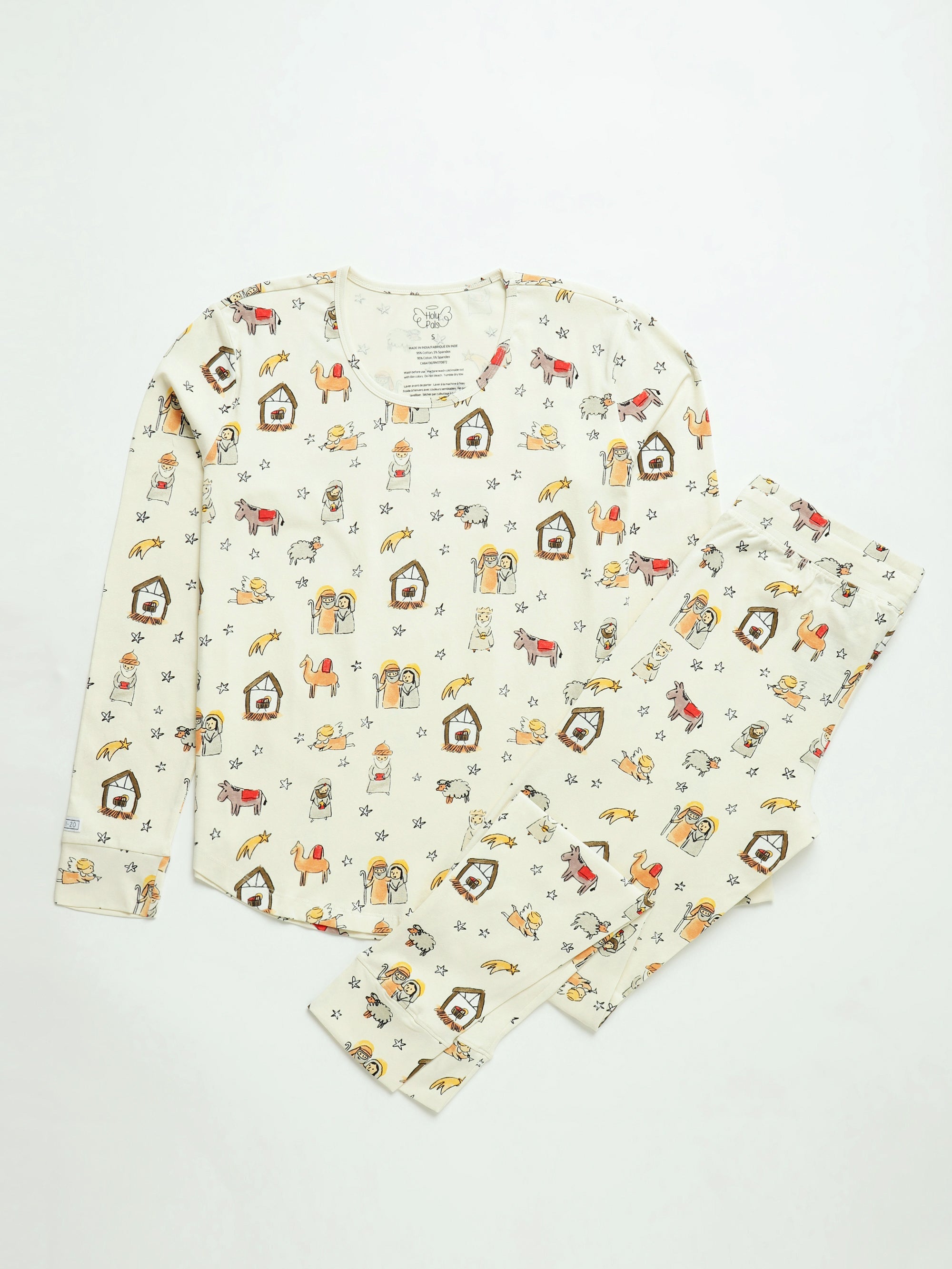 Away In A Manger Womens Jogger Pj Set Cotton