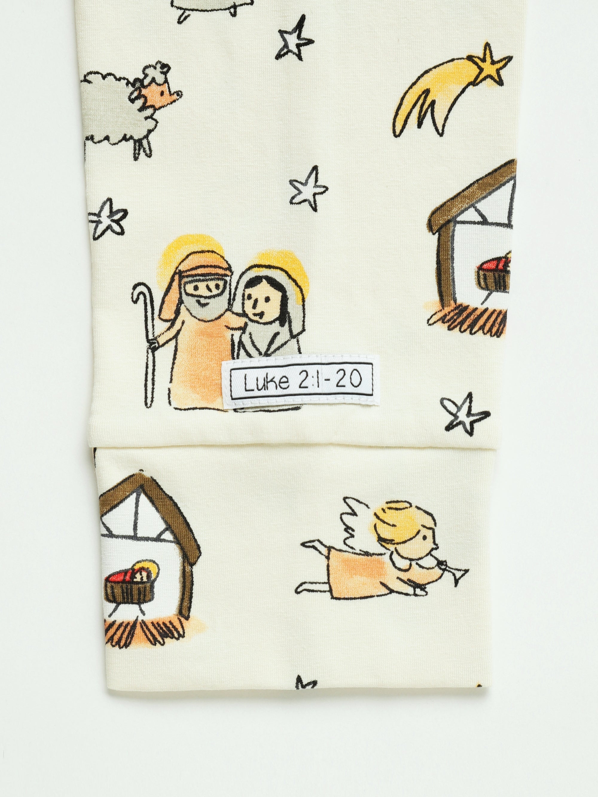 Away In A Manger Womens Jogger Pj Set Cotton