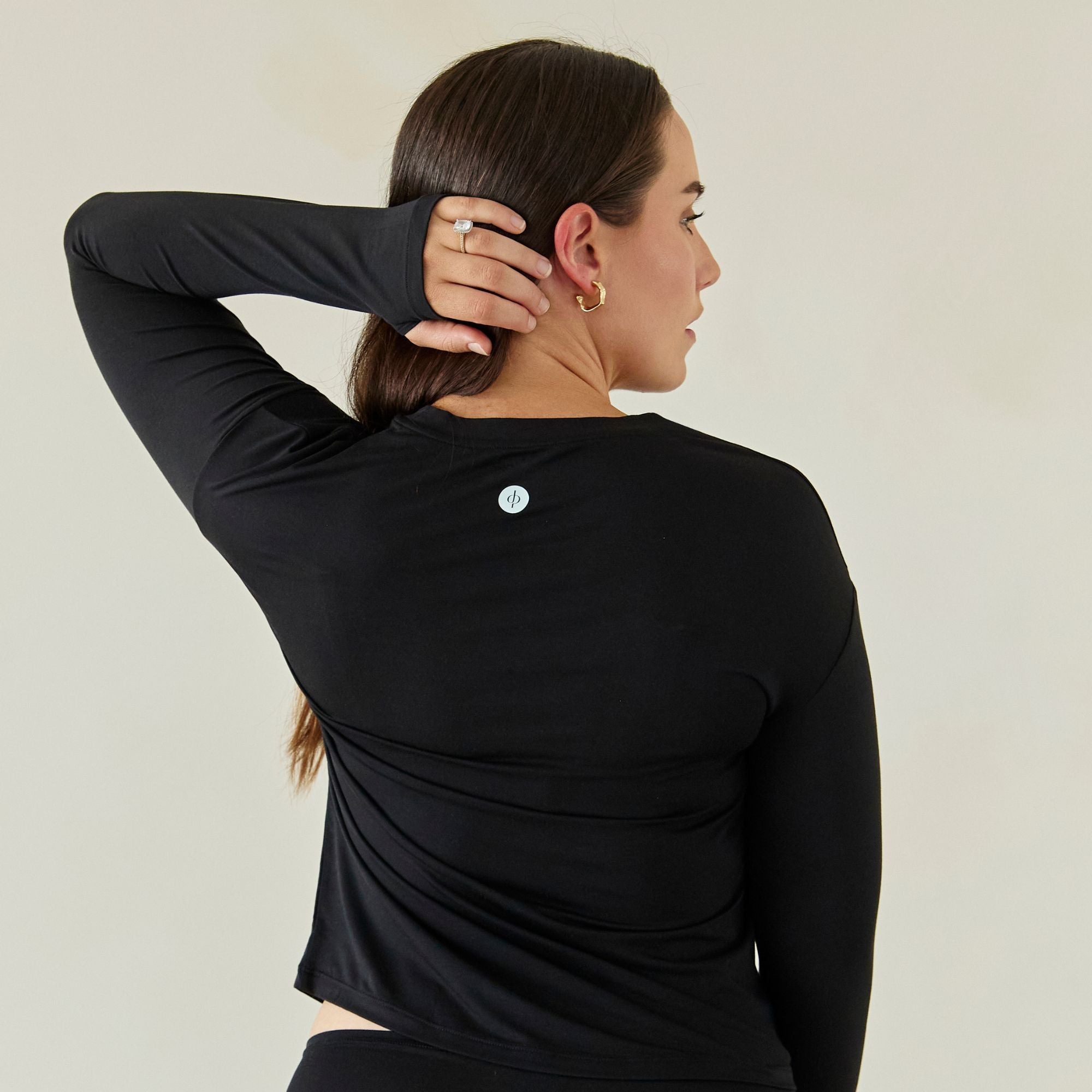 Womens Ultra Soft Tencel™ Micro Modal Long Sleeve Thumb-tee