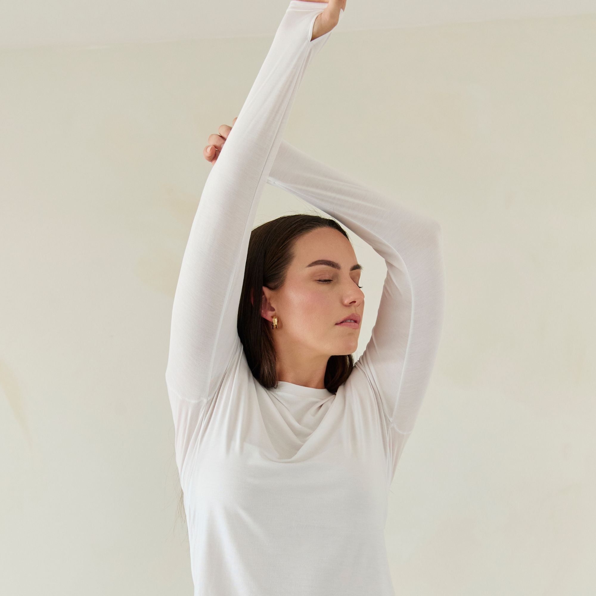 Womens Ultra Soft Tencel™ Micro Modal Long Sleeve Thumb-tee