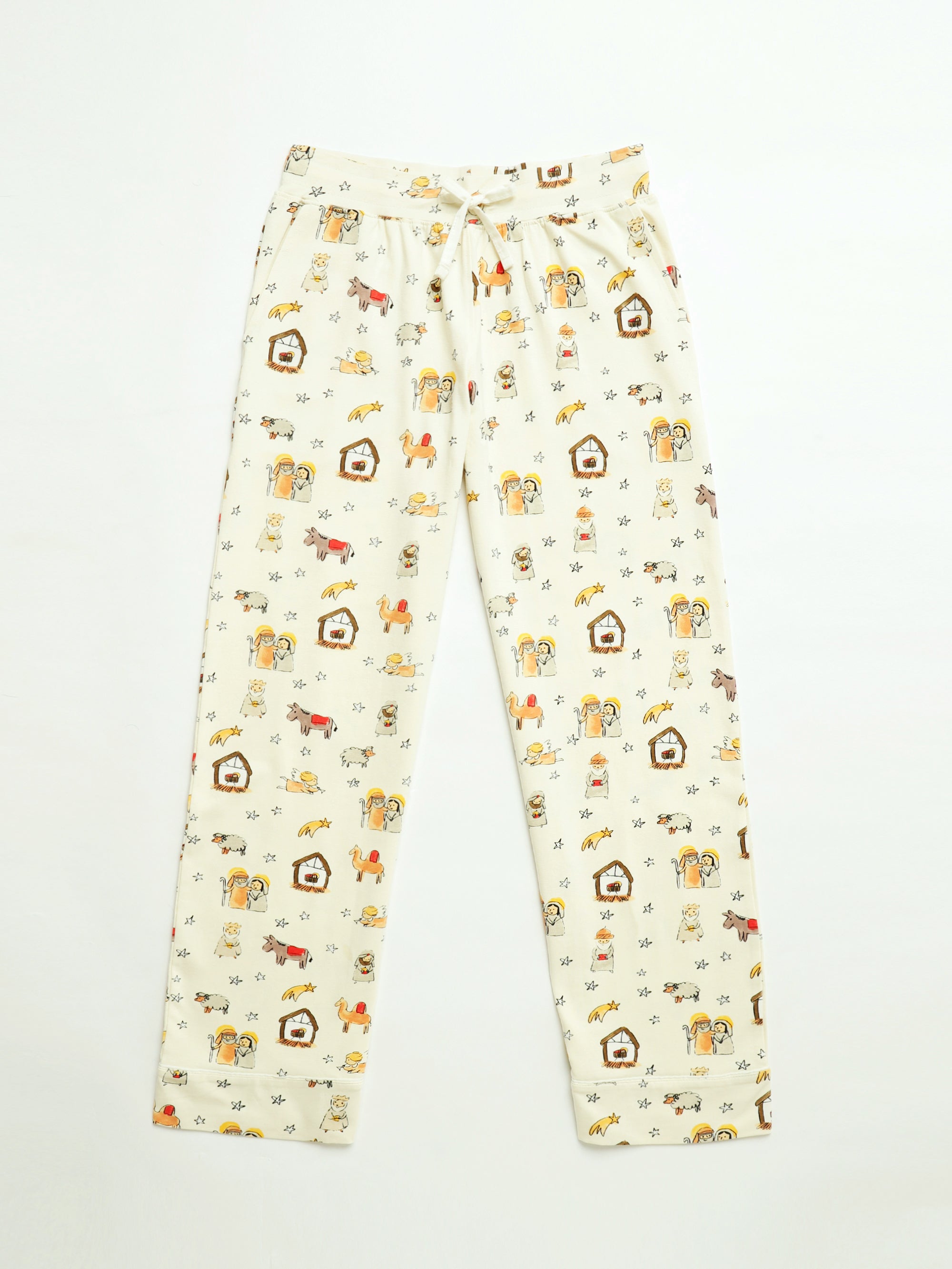 Away In A Manger Womens Notch Collar Pj Set Cotton