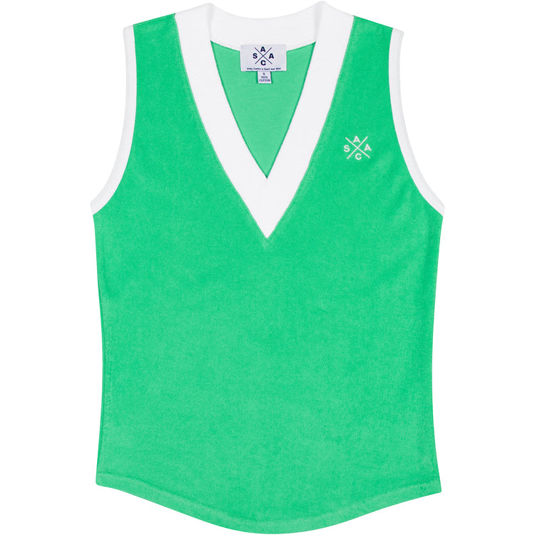 Women's Andy Cohen Mint Terry Tennis Vest