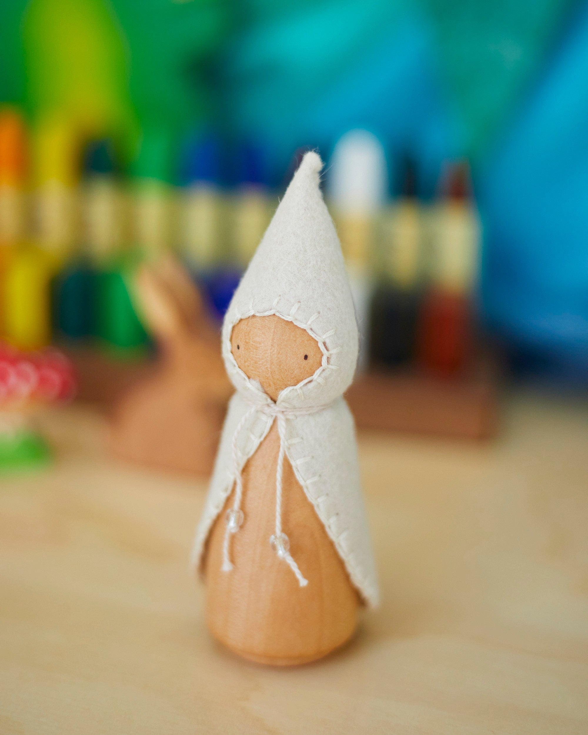 Colors Of The Week Wooden Gnome Set