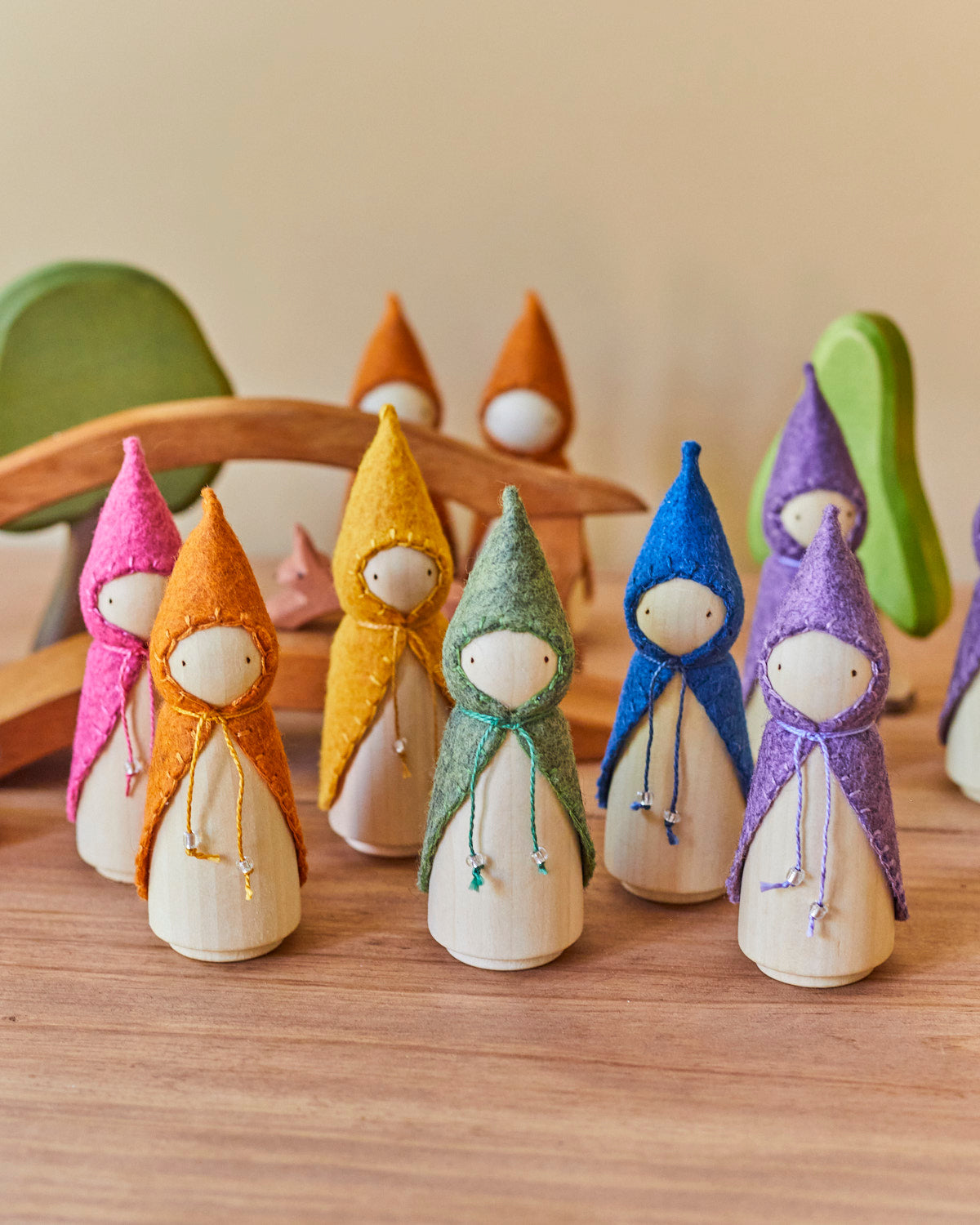 Purple Wooden Gnome