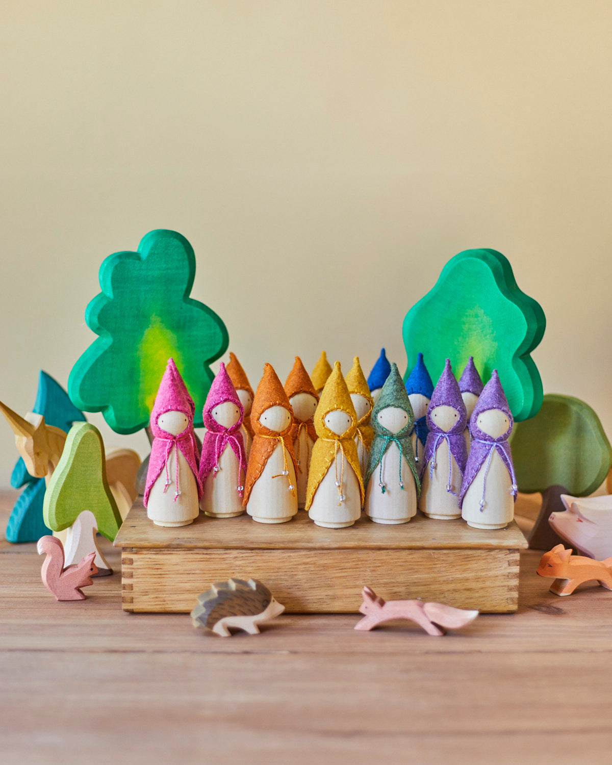 Pink Wooden Gnome