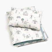 Adventures In Wonderland Toddler Duvet - Aqua