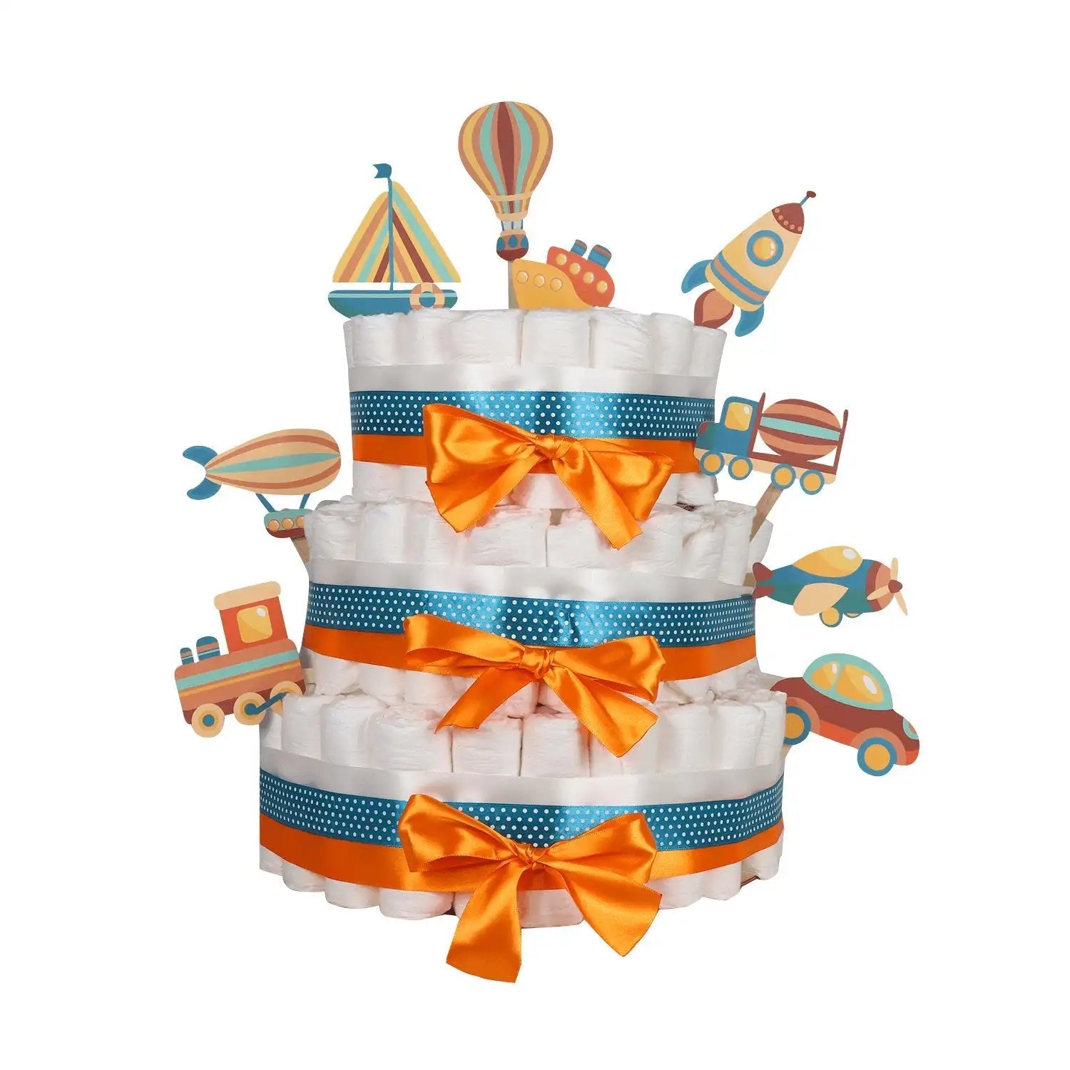 Wood Toy Car Diaper Cake Kit