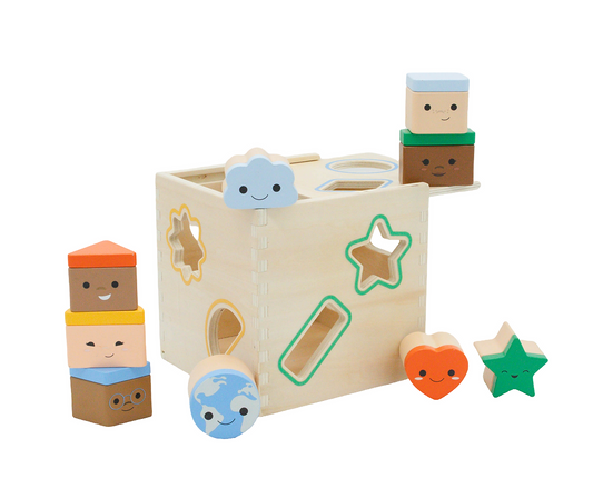 Friends & Shapes Wooden Sorter