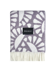 Blanket Moooi Woodblock Beetle Plum Cream