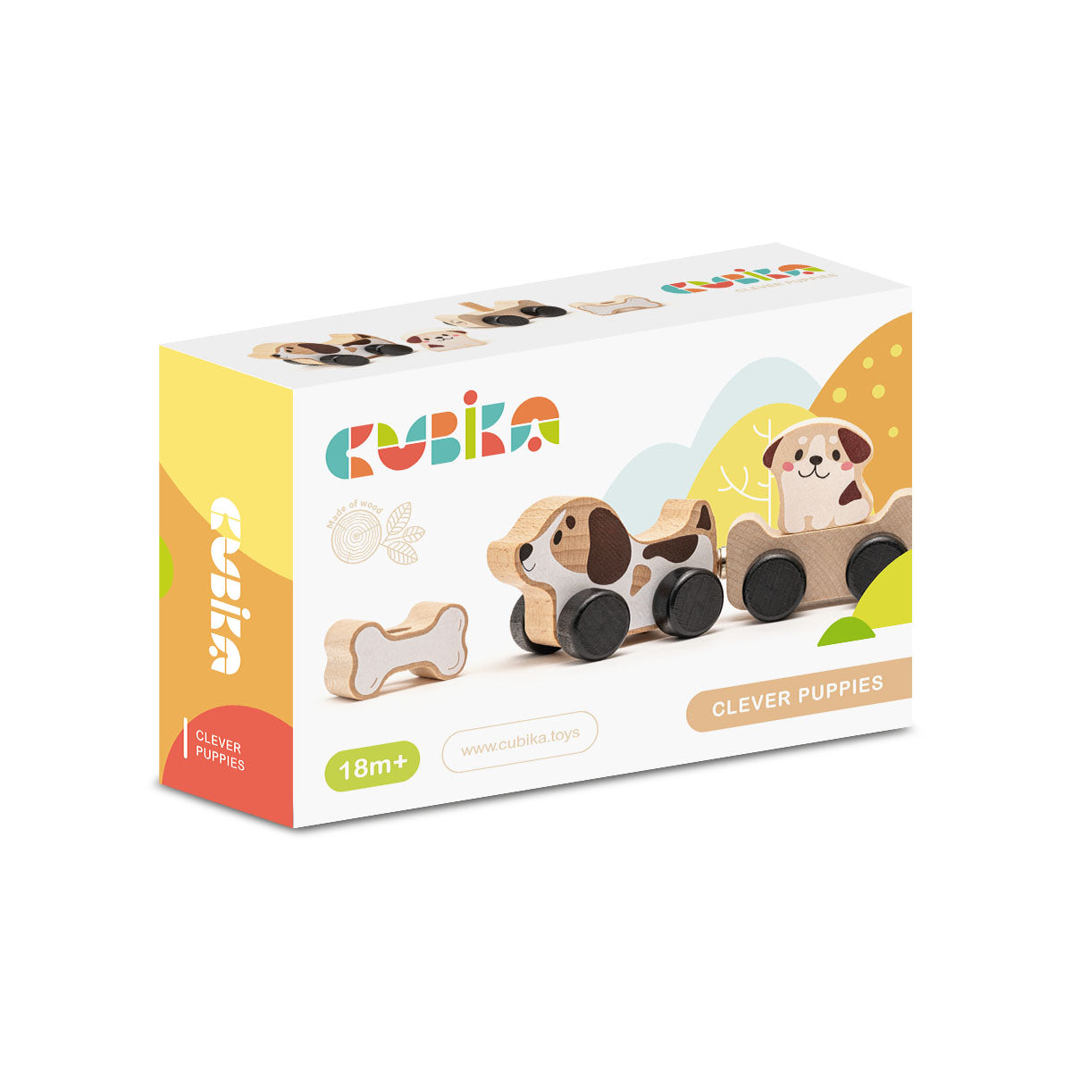 Wise Elk/Cubika Wooden Toy - Clever Puppies by Wise Elk