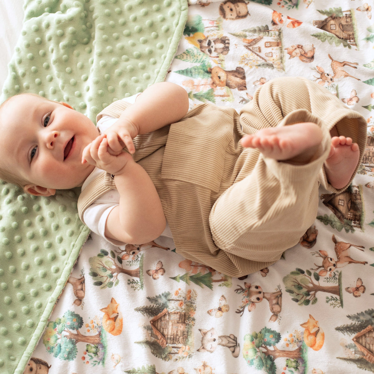 Baby & Toddler Minky Blanket - Woodsy Woodland