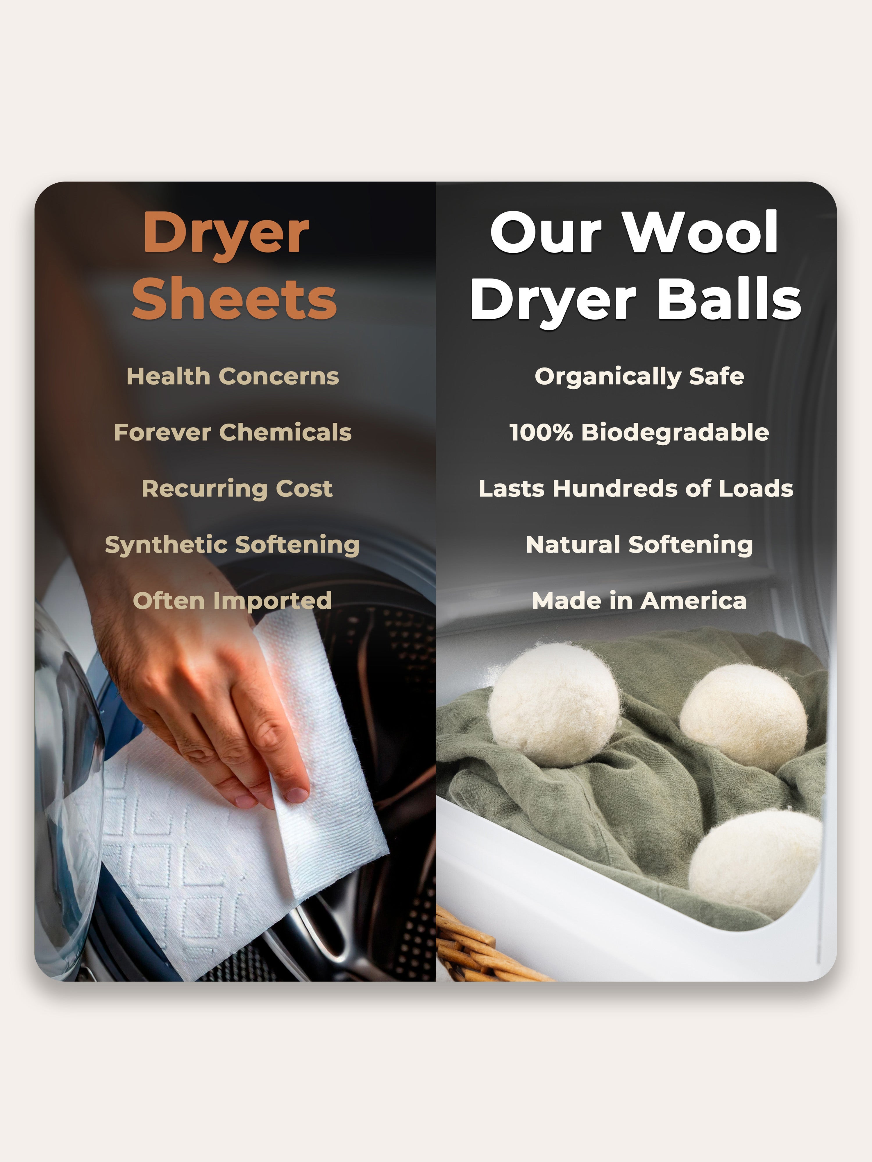 Jumbo Wool Dryer Balls ( 3 Pack )