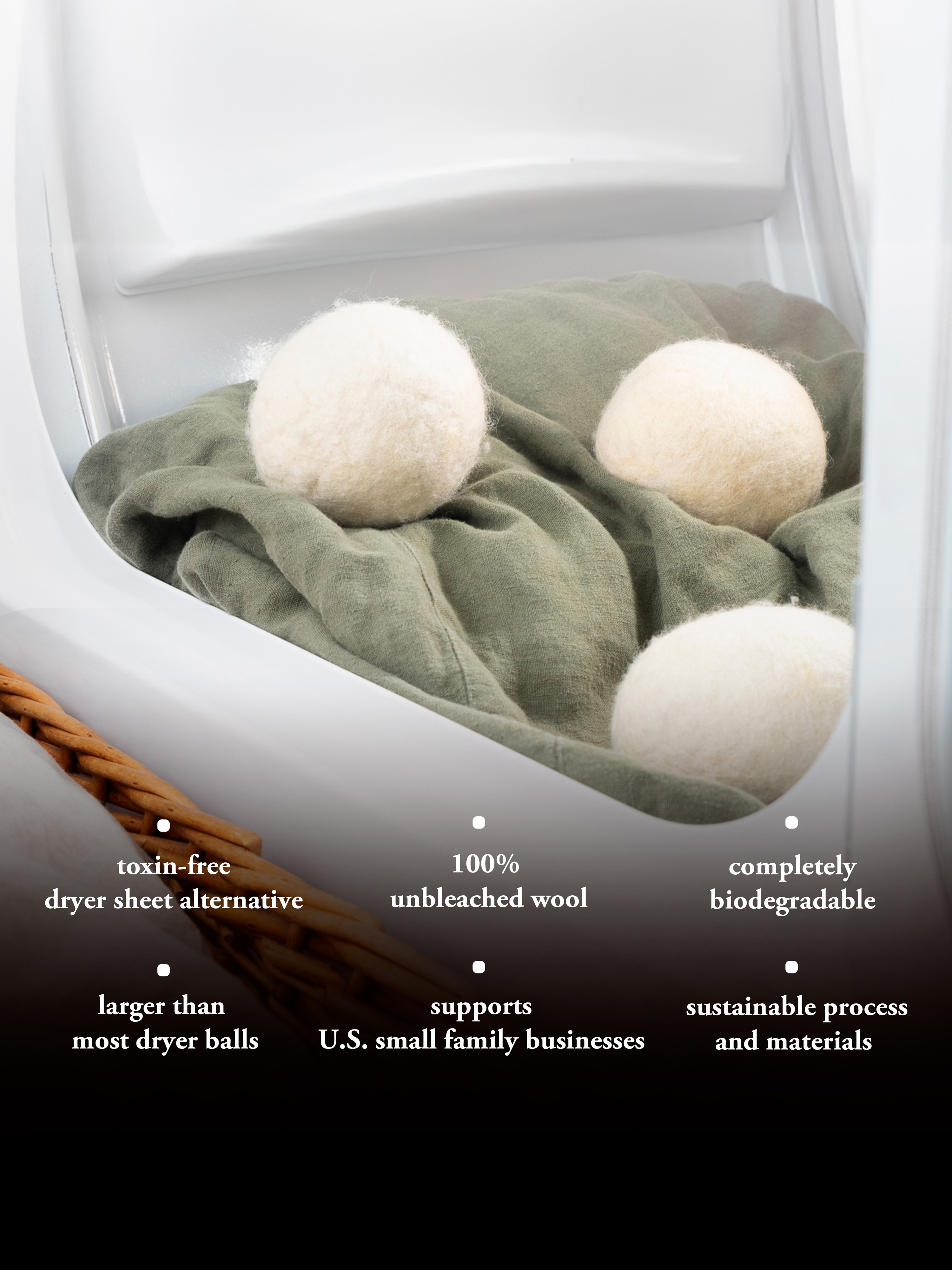 Jumbo Wool Dryer Balls ( 3 Pack )
