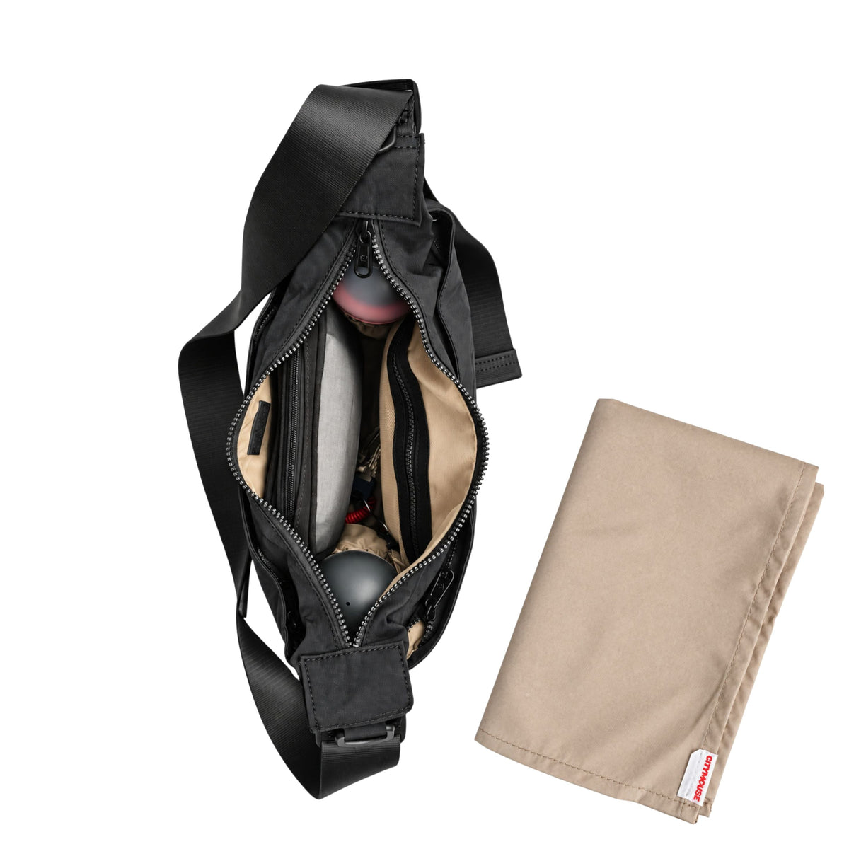 Park Crossbody Diaper Bag- Onyx