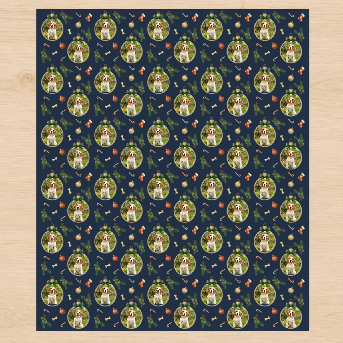 Personalized Santa's Favorite Pup Wrapping Paper | Custom Gift Wrap