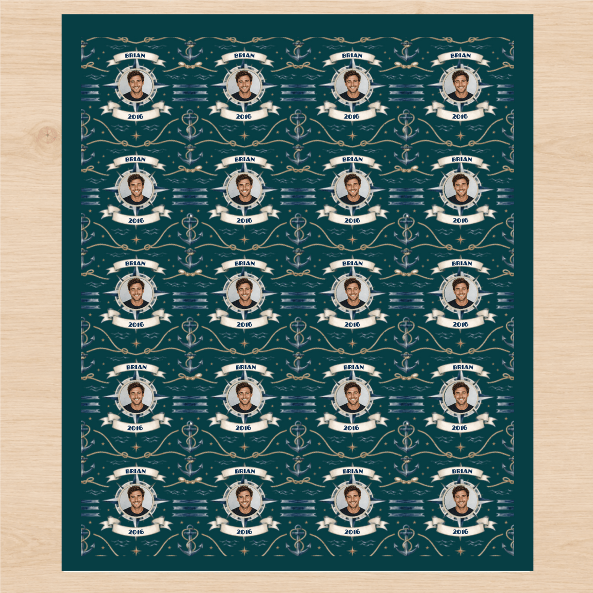 Personalized Compass & Family Legacy Wrapping Paper | Custom Gift Wrap