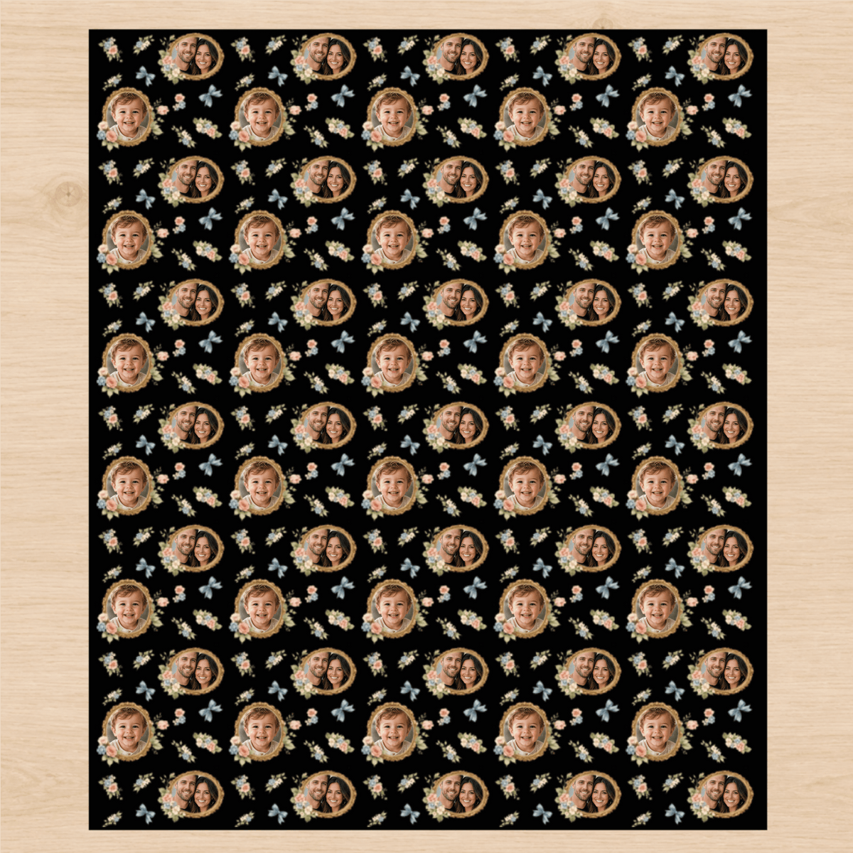 Personalized Vintage Family Photo Album Wrapping Paper | Custom Gift Wrap