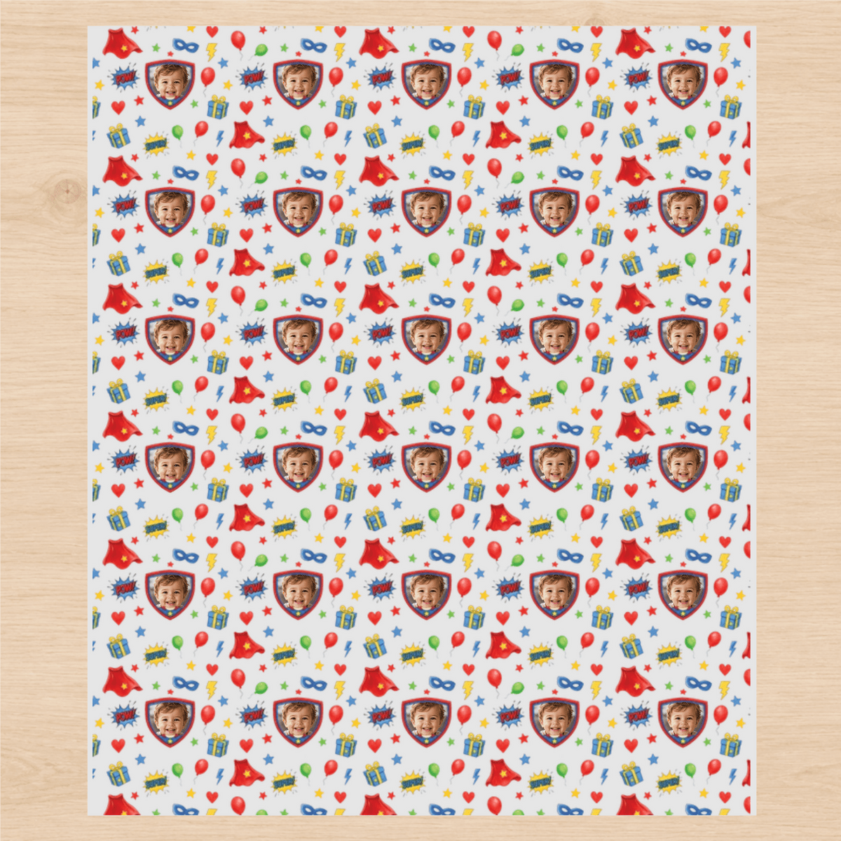Personalized Super Celebration Wrapping Paper | Custom Gift Wrap