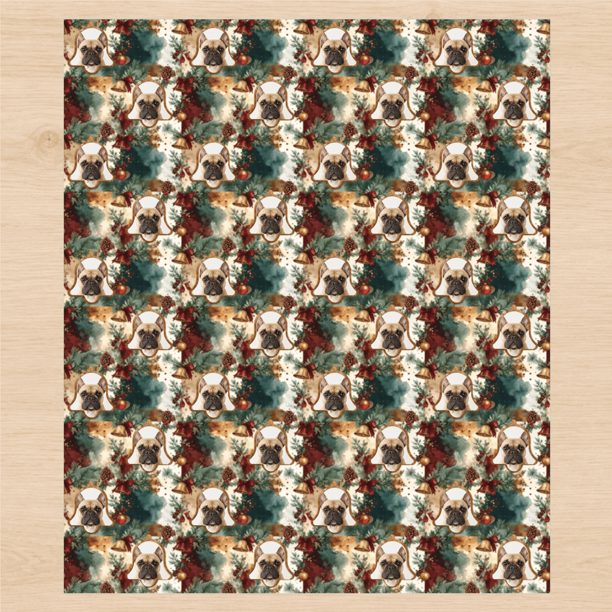 Personalized Holiday Bells Wrapping Paper | Custom Gift Wrap