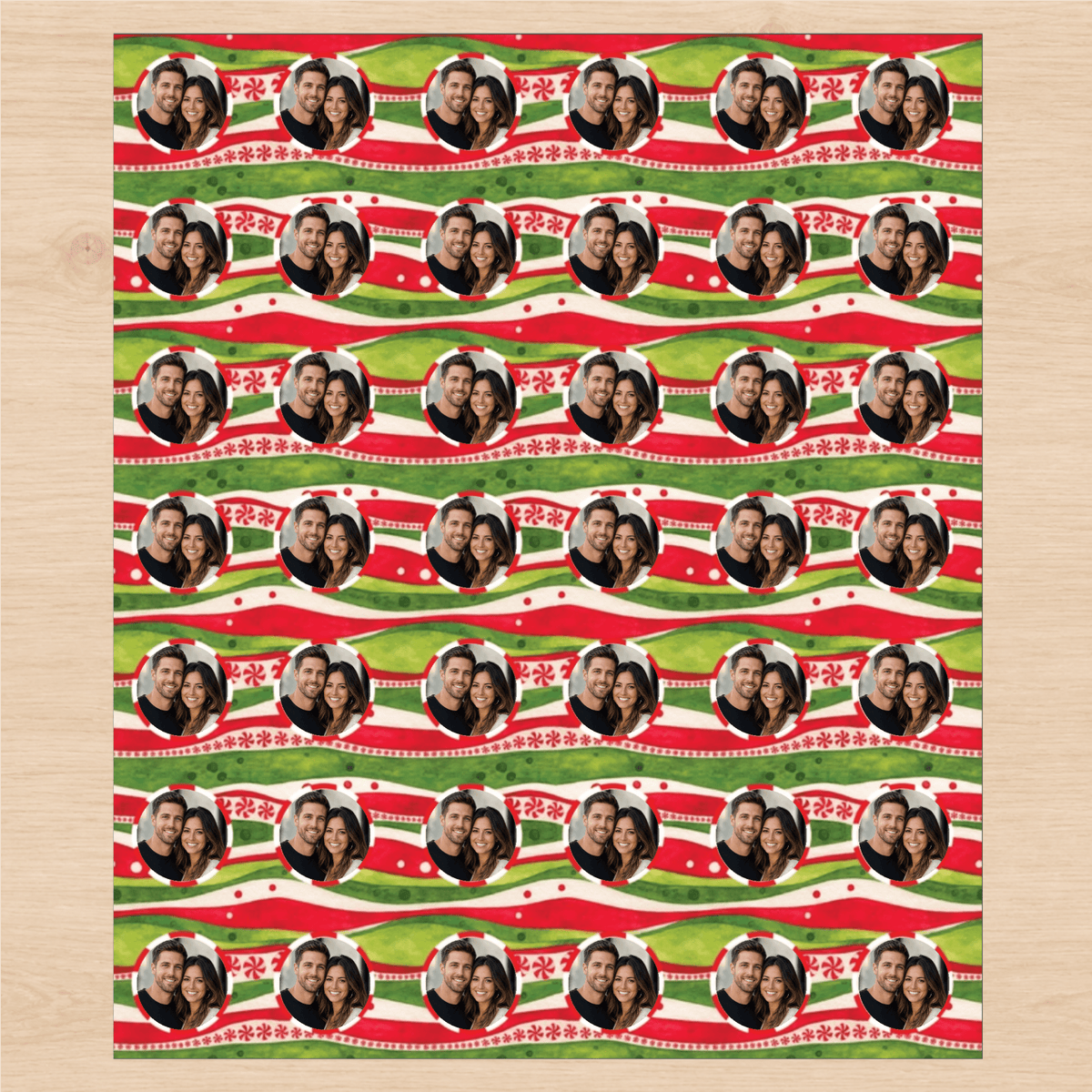 Personalized Peppermint Whispers Wrapping Paper | Custom Gift Wrap