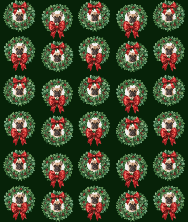 Personalized Wreaths & Bows Wrapping Paper | Custom Gift Wrap