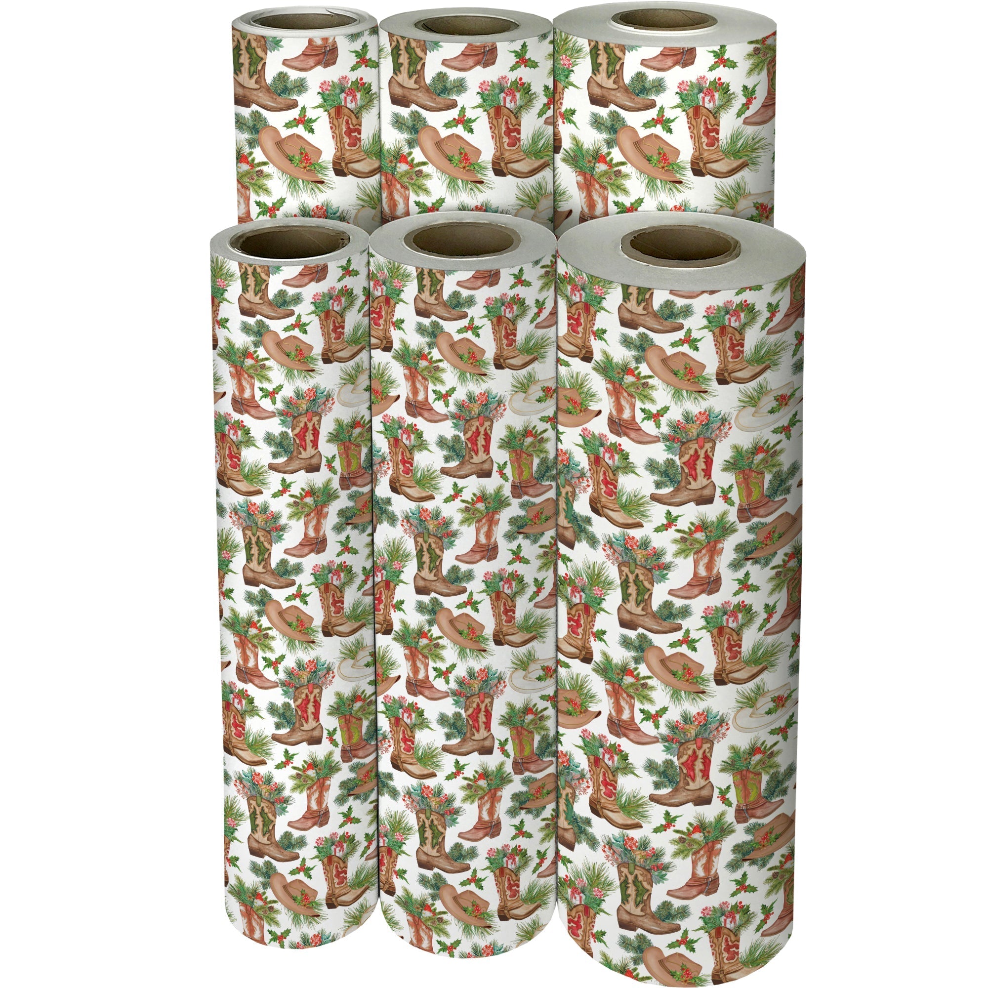 Western Holiday Christmas Gift Wrap